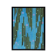 Flowers and Bamboo Vintage Pattern Framed Canvas Wall Art Print Korin