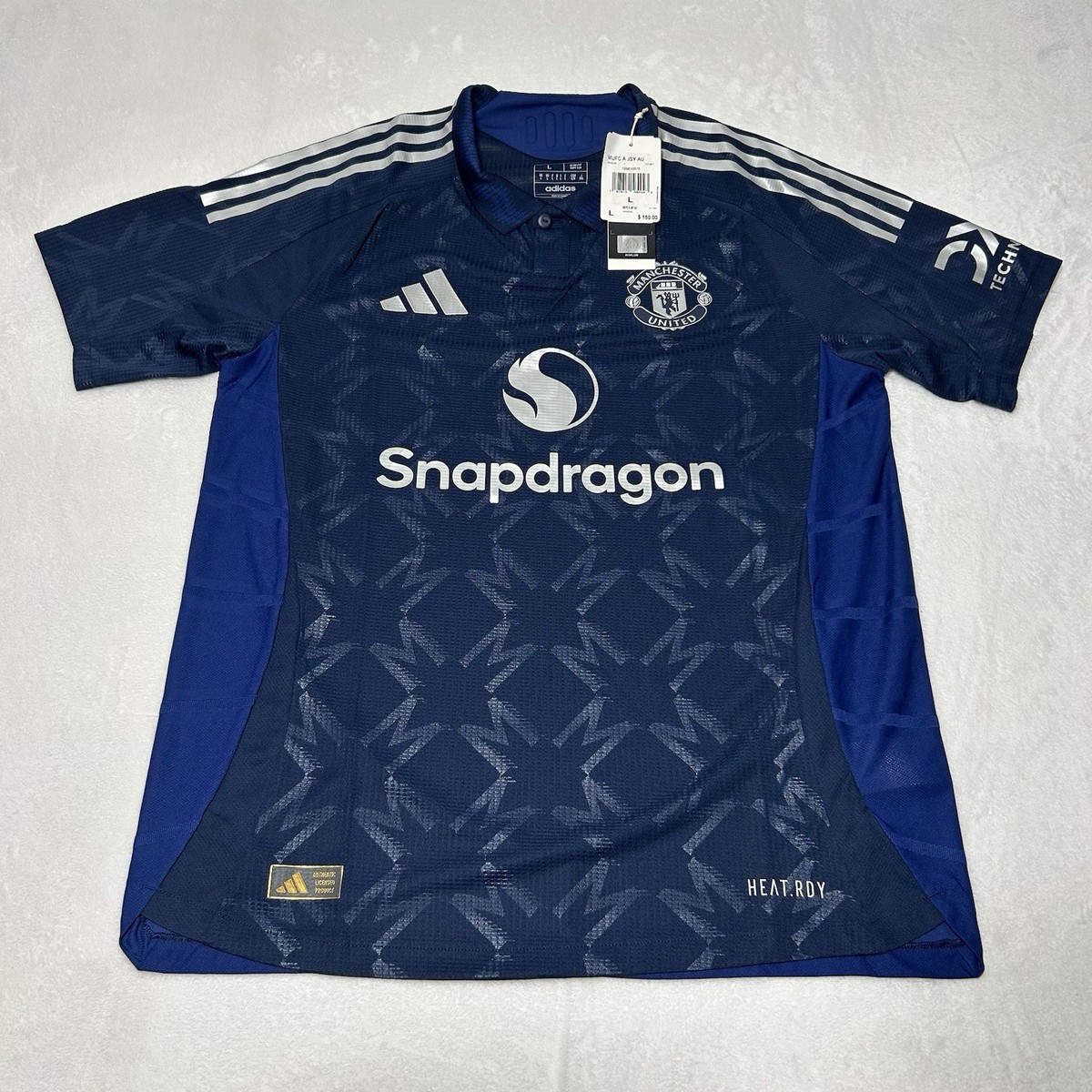 Manchester United Jersey Mens Large Soccer Snapdragon DXC Adidas