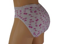 .VICTORIA'S SECRET COTTON LOGO TRIM HIGH LEG BRIEF PANTY M XL