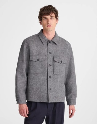 Madewell Shirt-Jacket in Italian Wool in Heather Gray Size M NWT