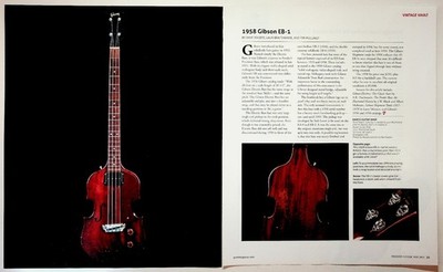 1958 Gibson EB-1 Bass Guitar Premier Guitar Magazine Article May 2015
