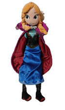 Disney Store Frozen Princess Anna 20 Plush Doll Stuffed Toy Winter Outfit Cape