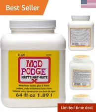 64oz Non-Toxic Matte Sealer and Craft Glue - Effortless Cleanup & Durable Finish