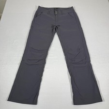Prana Pants Womens 8 Gray Halle Stretch Outdoor Hiking Trail Roll Up Lightweight