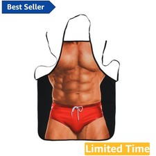 Funny Muscleman Kitchen Apron   Perfect Novelty Gift for Culinary Humor Lovers