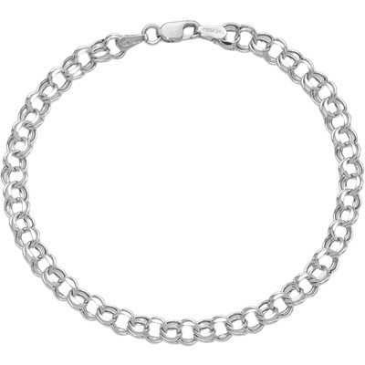 14K Weißgold 4,5 mm Kabel Kette Glieder Bettelarmband leicht,
