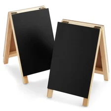 2 Pack Small Chalkboard Easels for Restaurants, Catering, Weddings, 4.5 x 7.5 In