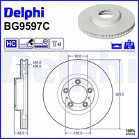 1X Delphi Bremsscheibe BG9597C FüR Audi Tron GT F83 F8P Quattro Porsche Taycan