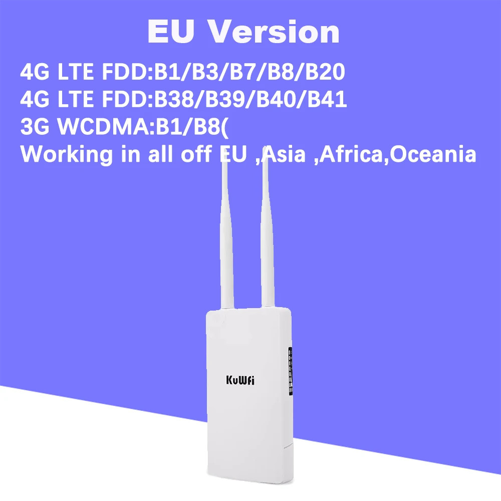 Modem 4G Esterno per Telecamere IP | KuWFi Router Impermeabile PoE