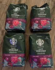Verona Ground Coffee Dark Roast 7lbs Starbucks Caffe 28oz x 4 Bags LOT