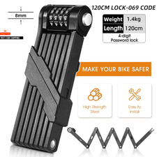 WEST BIKING Bicycle Folding Lock Security Anti-Theft Cycling Lock MTB Road Bike 