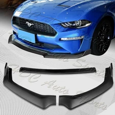 For 2018-2023 Ford Mustang Matt Black GT-Style Front Bumper Lip Spoiler Splitter