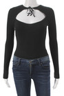 For Love & Lemons Womens Black Long Sleeve Bodysuit Round Neck Size S — photo 4