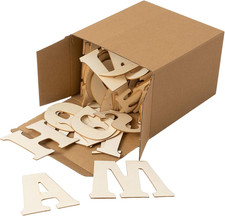 176 Pcs 3In Wooden Letters Craft Set Cute Letter Shapes for Home Decor and DIY P