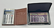 Lot of 2 Vintage Sharp EL-838 Calculator Calculating Lady with Pockets