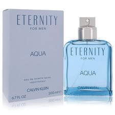 Eternity Aqua by Calvin Klein Eau De Toilette Spray 6.7 oz For Men Brand New In