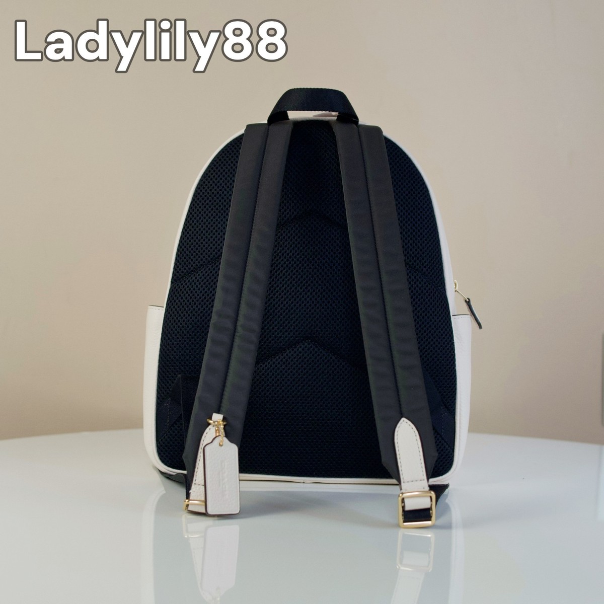 NWT Coach 5666 Court Backpack in Pebble Leather Black Medium Bag k2-_f152191e-854a-4b24-a144-  main image 2