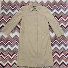 Vintage Burberry's Women's Nova Check Beige Pocket Trench Coat Size 10 Long