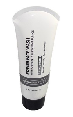 GlobalCare Power Face Wash-Caffeine/Microfine Pumice-Cleanse/Remove Makeup 2.5oz