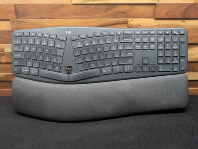 Logitech ERGO K860 Wireless Ergonomic Keyboard Includes Dongle Receiver