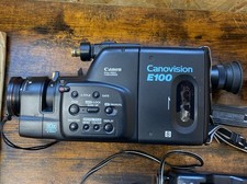 Canon Canovision E100 8mm Camcorder ,Batteries Charger spares or repairs.