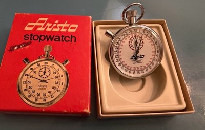 Aristo Stopwatch Apollo 7 Jewels - Original Box - Switzerland Shock Resistant