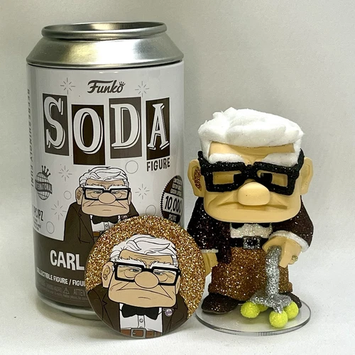 CUSTOM Funko Soda Pop - Carl Fredricksen *DIAMOND GLITTER CHASE* UP