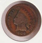 US Rare Old West 1906 Indian Head Penny Coin American Collection Shield Cent USA