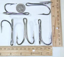 10 9/0 7982HS / 7897S SS Double Prong Tuna Lure hooks Stainless Steel