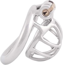 Stainless Steel Small Male Chastity Device Ergonomic Design Cage