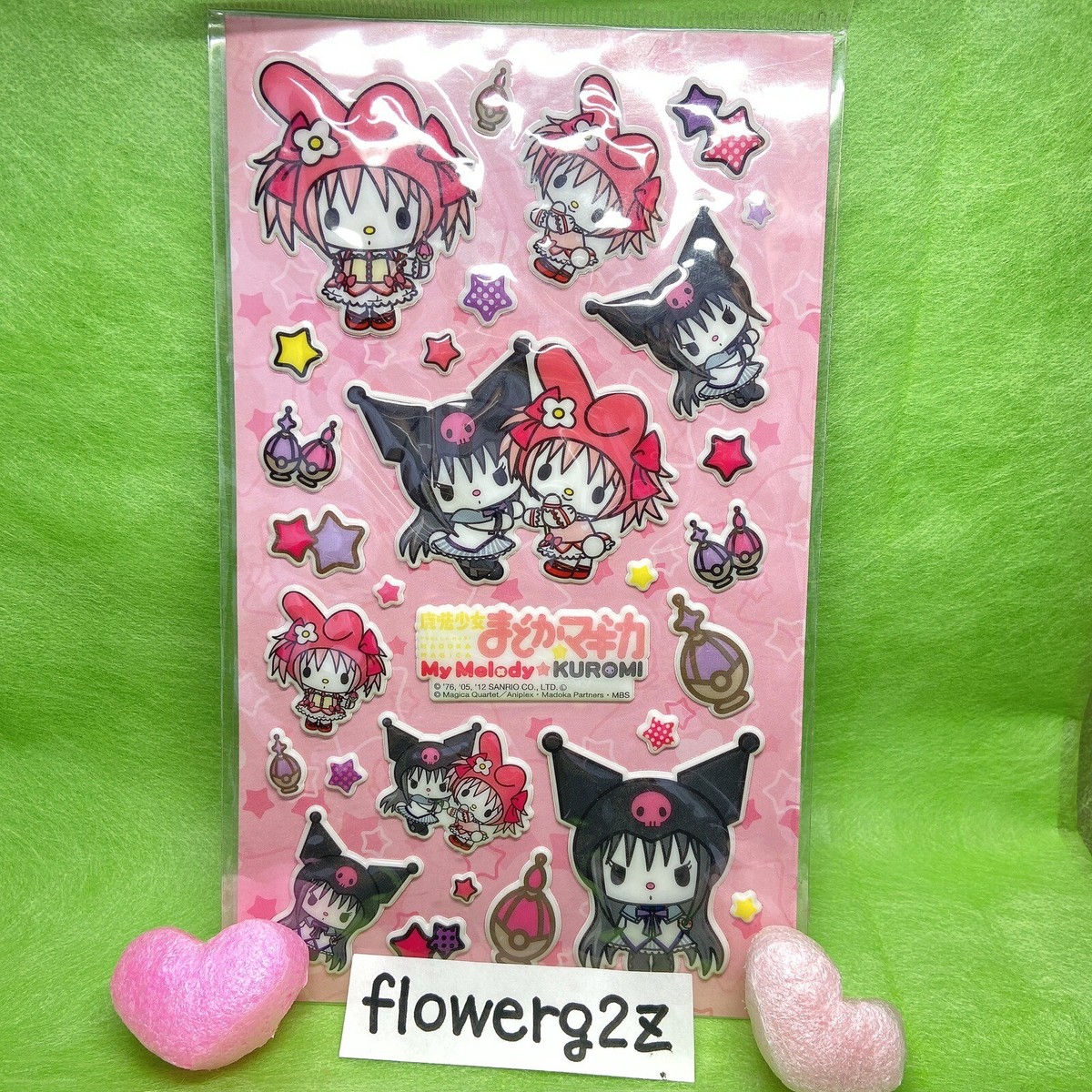My Melody × Puella Magi Madoka Magica 2012 Sticker Kuromi Sanrio