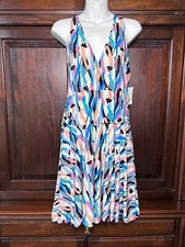 NWT! JADE Sleeveless Sundress, V Neck, Colorful Print, Strappy Back, XXL