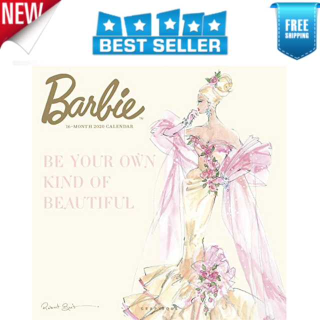 Classic Barbie Wall Calendar - 16-Month 2020 Calendar, 12"x12" w/ 3