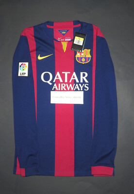 New 2014 Nike Authentic FC Barcelona Long Sleeve Lionel Messi