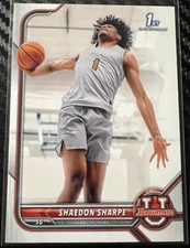 2022 Bowman University Shaedon Sharpe Bowman 1ST Rookie Card #91