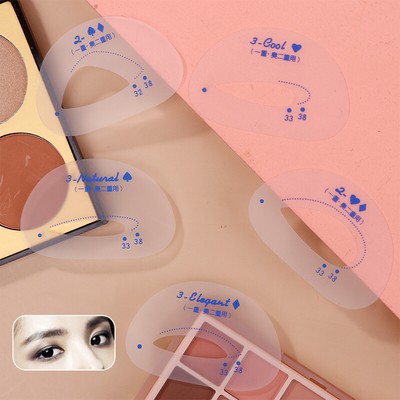 6pcs Eye Shadow Stencil Eva Portable Assistance Reusable Eyeliner Stencil