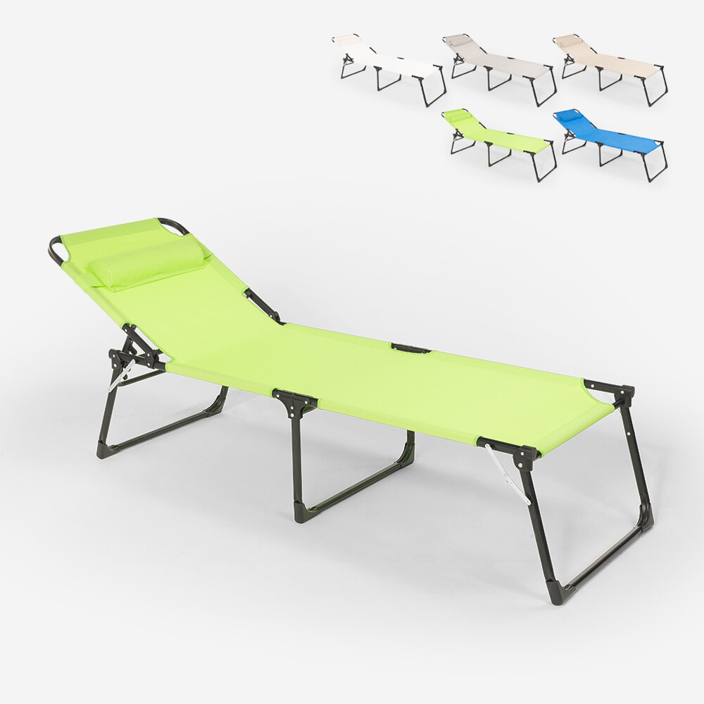 Tumbona de playa para jardín de aluminio Mauritius plegable