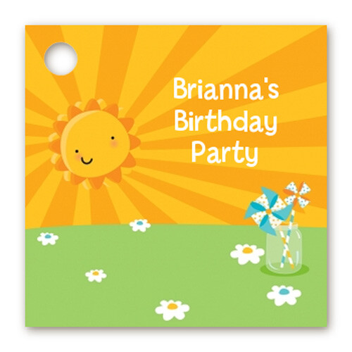 You are my Sunshine - 20 Personalized Birthday Party Favor Tags