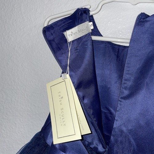 Trish Scully Dress Princess Dk Blue White Sleeveless Easter Wedding Sz 5 Fancy - Picture 4 of 12