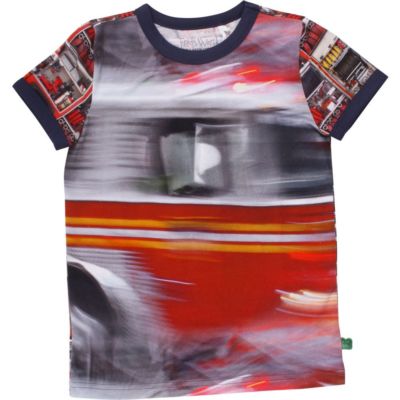 Green Cotton Freds World T-Shirt Feuerwehr Firetruck Fire Gr. 74 80 86 92 98