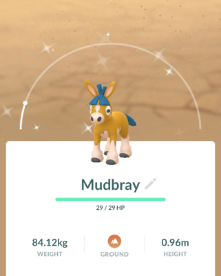 Pokémon GO - Mudbray Cromatico (Shiny) - Scambio 1.000.000 Polvere Di Stelle