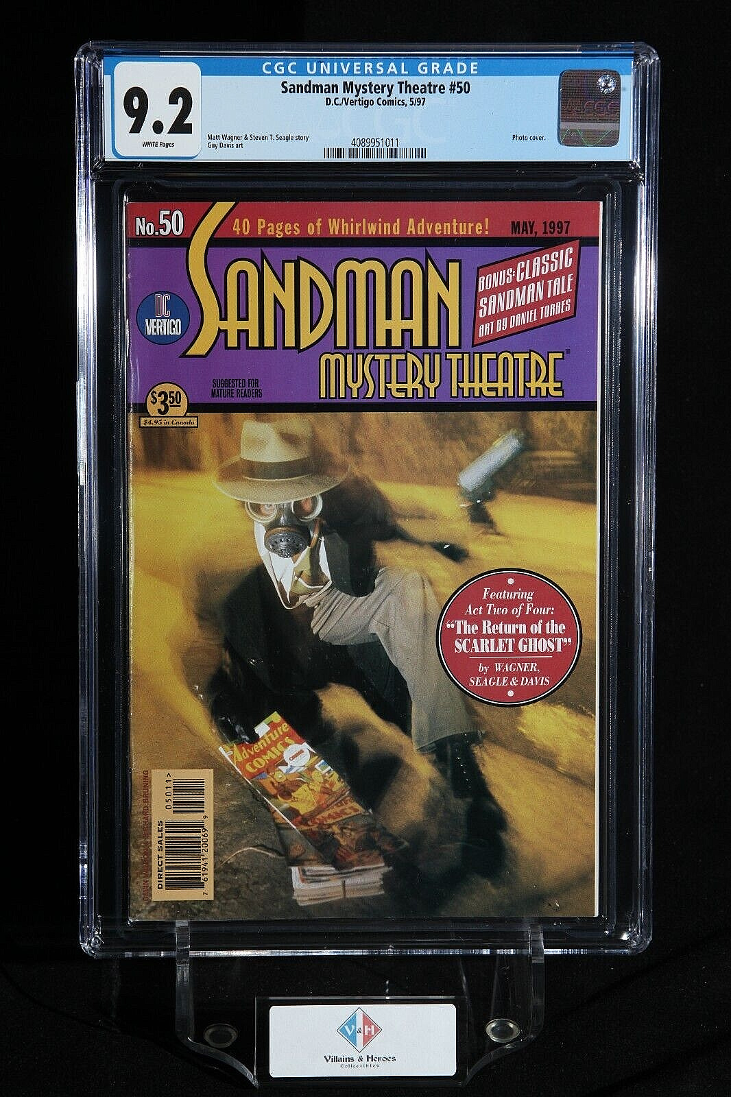 Sandman Mystery Theatre #50 ~ CGC 9.2 ~ Photo Cover ~ D.C./Vertigo Comics (1997)