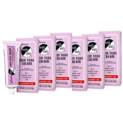 Black and White Skin Tone Cream 1.5 Oz, 6 Pack Smooth, Even Complexion
