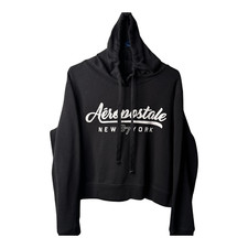 Aeropostale NY 87 Black Hoodie Women's Long Sleeve Size XL