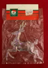 Vintage Kurt S. Adler Iridescent Plastic Reindeer Christmas Ornament