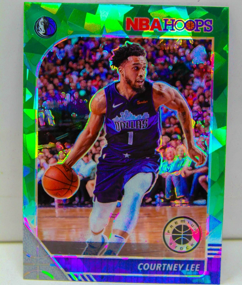 Tarjeta Courtney Lee 2019-20 NBA Hoops Premium Green Cracked Ice Prizm 43 Mavericks Foto 3 de 4
