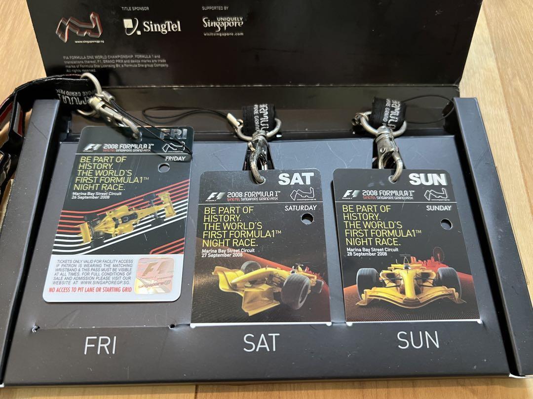 F1 Grand Prix Singapore 2008 Used 3 Days Ticket Pass w/ Box F1 Grand Prix Singapore 2008 Used 3 Days Ticket Pass w/ Box