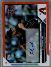 2023 Topps Pro Debut Autographs Orange Foil #PD100 Landon Sims Auto /25