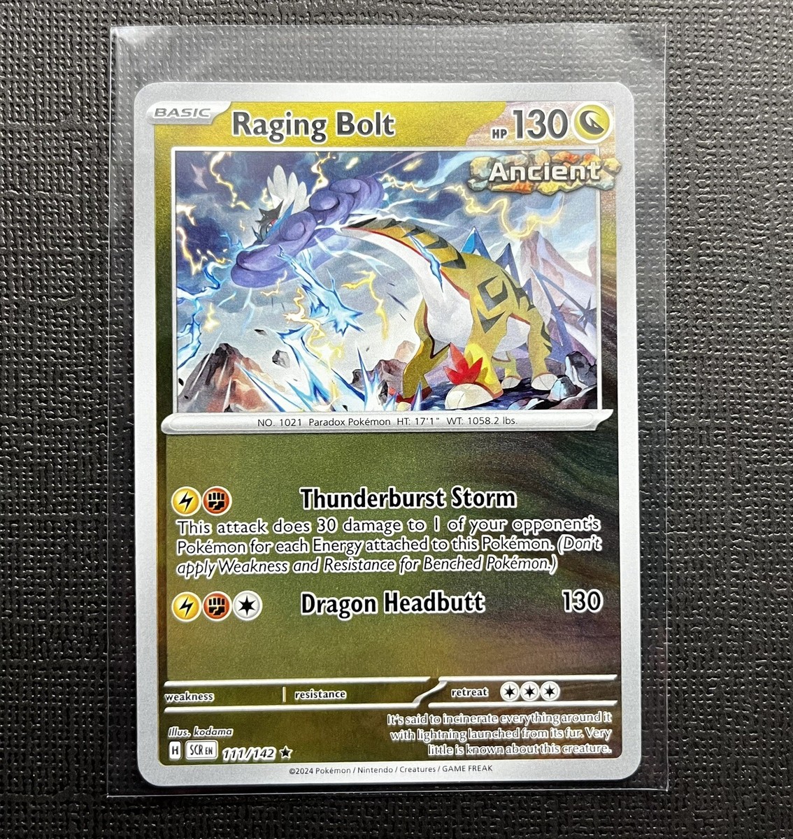 2024 Raging Bolt 111/142 Stellar Crown Reverse Holo Pokemon 2024 Raging Bolt 111/142 Stellar Crown Reverse Holo Pokemon