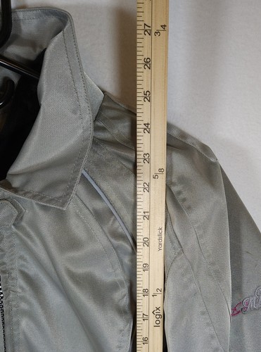 M2R Women's Jewel Motorcycle Jacket Made 2 Ride Gray And Pink Size Small/6 - Picture 5 of 20